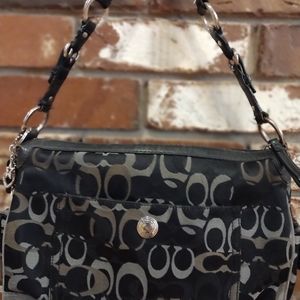 Purse - Coach Vintage large black logo, medium to large bag